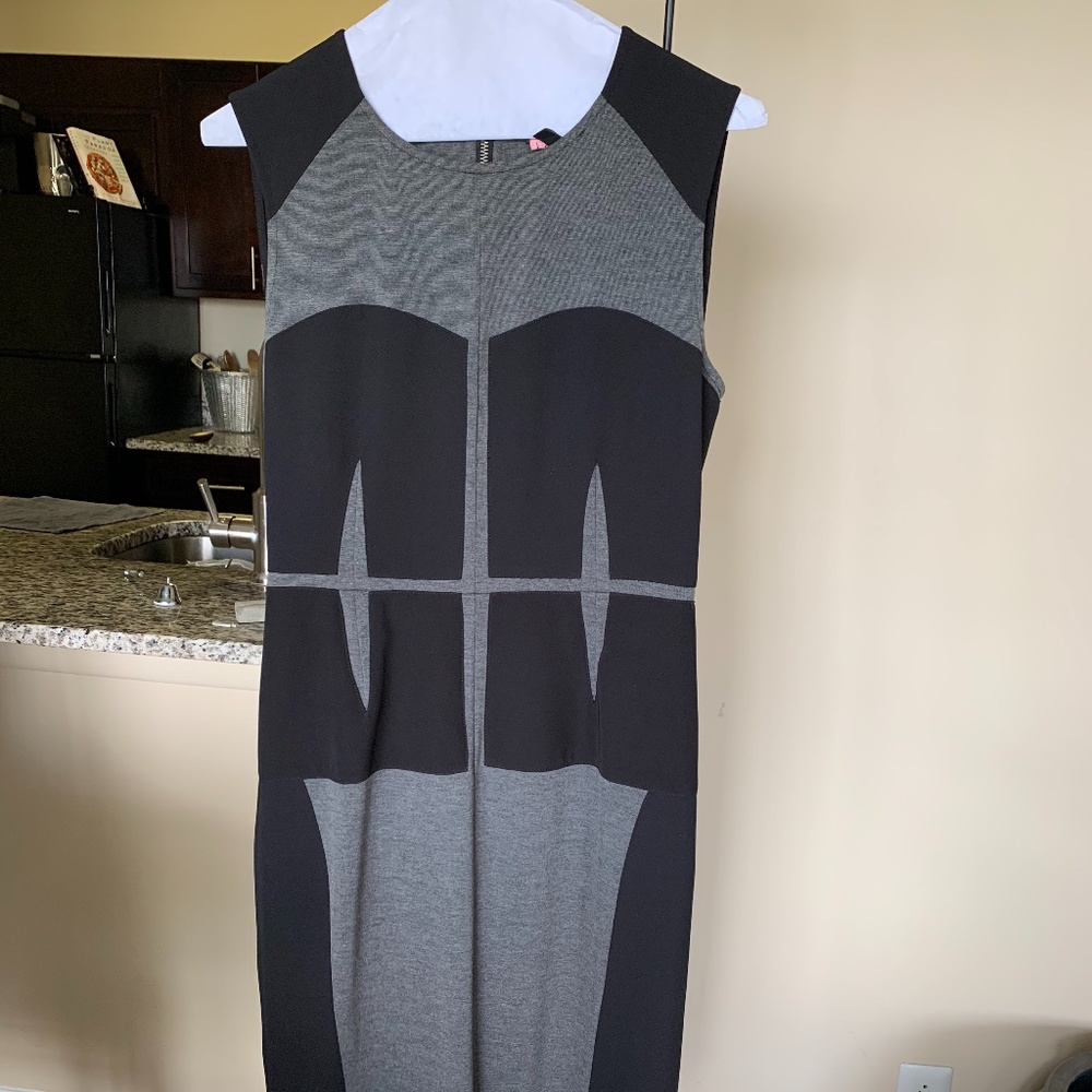 Black and Grey Mid BCBG Dress